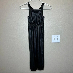 Zara Faux Leather jumpsuit girls size 6